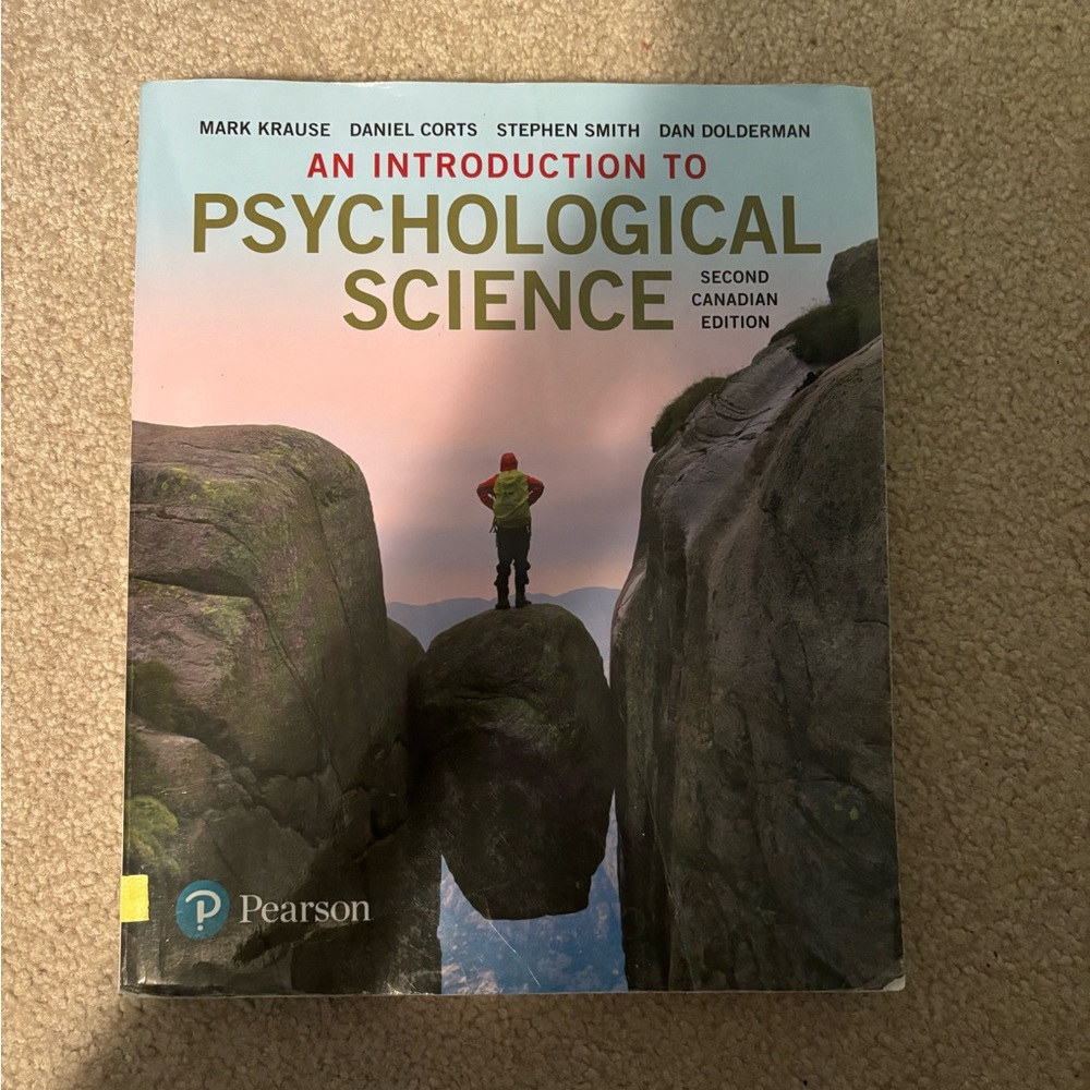 Pearson Psychological Science Textbook with Blue and Green Cover